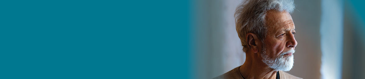 Image of elderly man with advanced CSCC