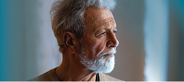 Image of elderly man with advanced CSCC